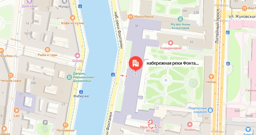 адрес в Санкт-Петербурге